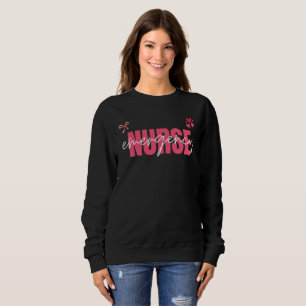 Sweatshirt Infirmière d'urgence mignonne Nœud papillon rose