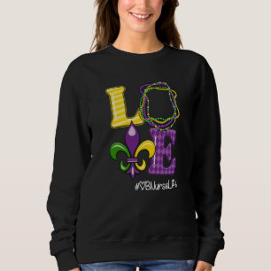 Sweatshirt Infirmière en obstétrique Mardi Gras Festival Part
