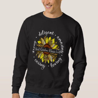 Sweatshirt Infirmière en soins cardiaques CVICU Tournesol Léo