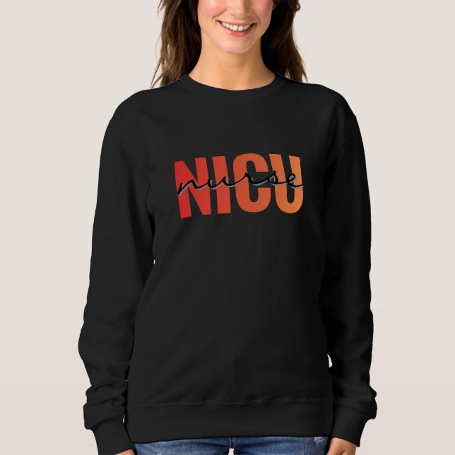 Sweatshirt Infirmière en USIN Typographie Moderne (Devant)