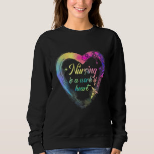 Sweatshirt Infirmière Est Une Oeuvre De Coeur Rn Er Infirmièr