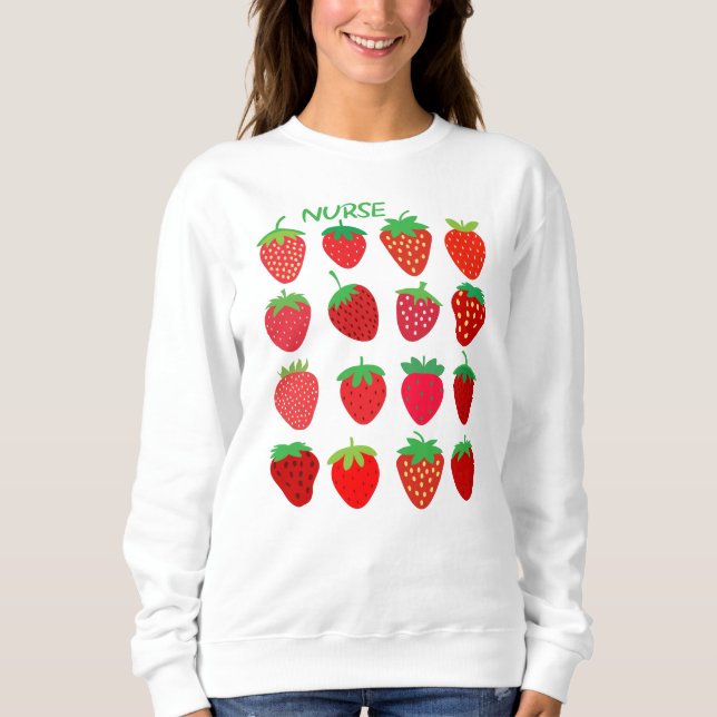 Sweatshirt Infirmière fraise (Devant)