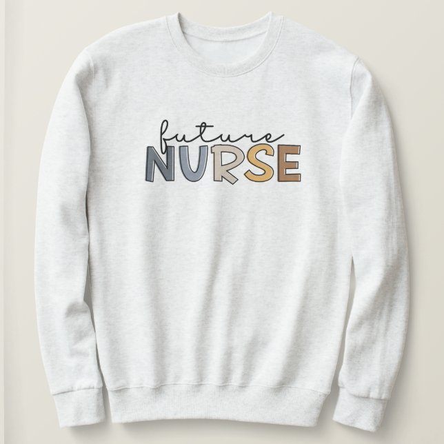 Sweatshirt Infirmière future | Cadeau étudiant de l'école de  (Design devant)