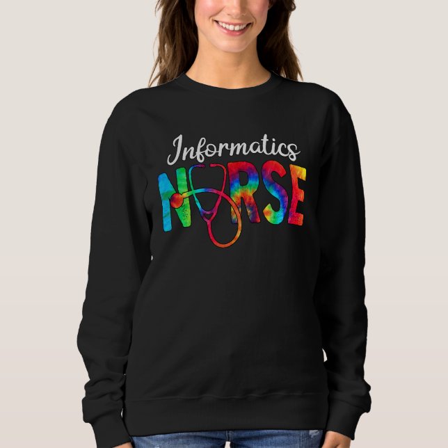 Sweatshirt Infirmière informatique Escadron Watercol Love Ste (Devant)