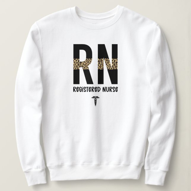 Sweatshirt Infirmière inscrite à la RN Cheetah Infirmière dip (Design devant)
