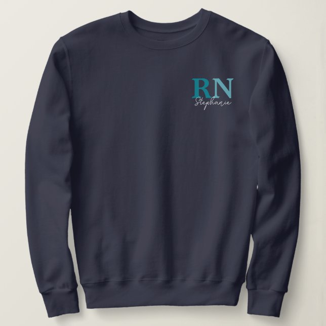 Sweatshirt Infirmière inscrite à la RN personnalisée (Design devant)