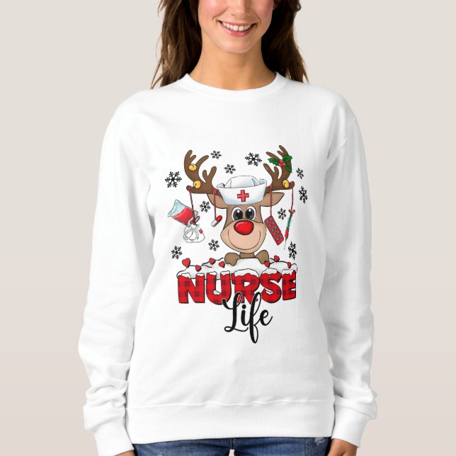 Sweatshirt Infirmière Joly Xmas (Devant)