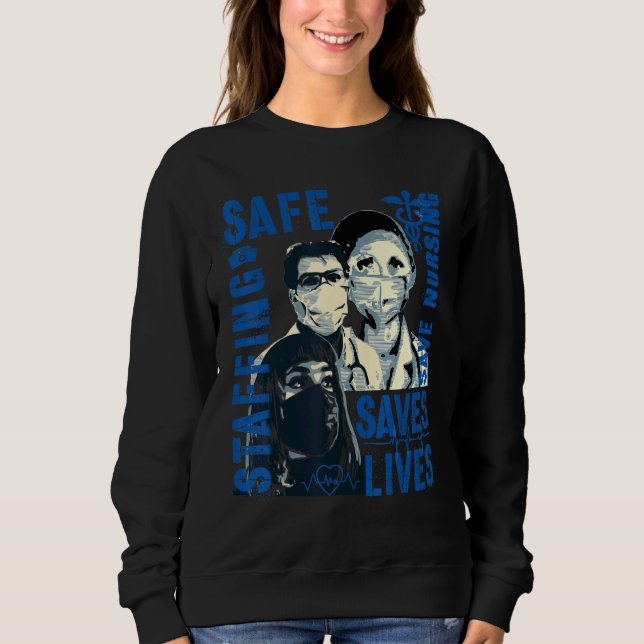Sweatshirt Infirmière Mars 2022 Infirmière Soutien Sécurité d (Devant)