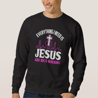 Sweatshirt Infirmière Nicu chrétienne Jésus Religieux Néonata