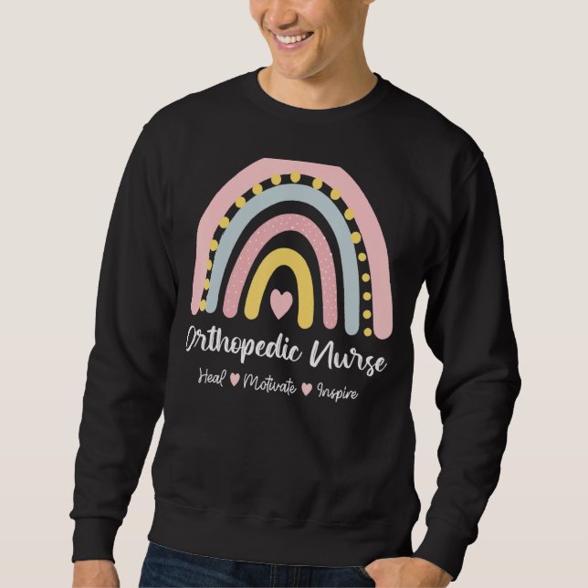 Sweatshirt Infirmière orthopédique Motivation de guérison Ins (Devant)