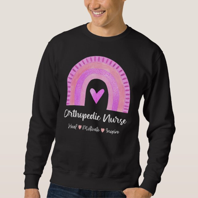 Sweatshirt Infirmière orthopédique Motivation de guérison Ins (Devant)