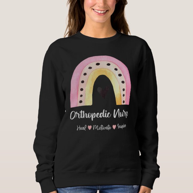 Sweatshirt Infirmière orthopédique Motivation de guérison Ins (Devant)