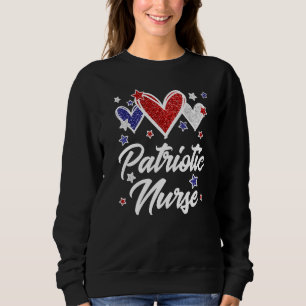 Sweatshirt Infirmière Patriotique Motif Pour Femmes Mignonne