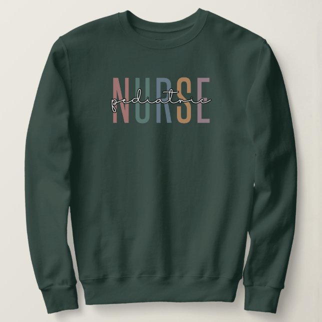Sweatshirt Infirmière pédiatrique | Peds Infirmière PICU Infi (Design devant)