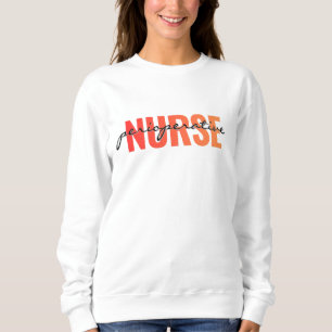Sweatshirt Infirmière périopératoire Typographie moderne