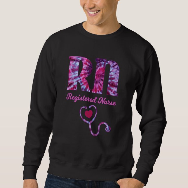 Sweatshirt Infirmière Rn Tie Dye Infirmière Er Infirmière Cna (Devant)