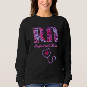 Sweatshirt Infirmière Rn Tie Dye Infirmière Er Infirmière Cna