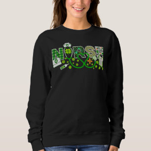 Sweatshirt Infirmière St Patrick's Day Lucky Infirmière Shamr