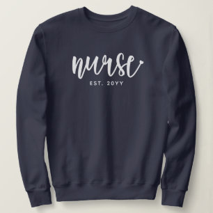 Sweatshirt Infirmière sur mesure Typographie Est Infirmière d