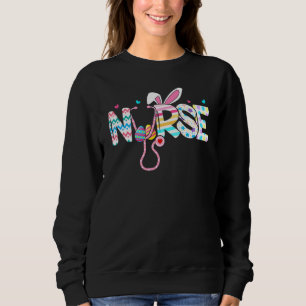 Sweatshirt Infirmière Vie Stethoscope Scrub Jour de Pâques Mi