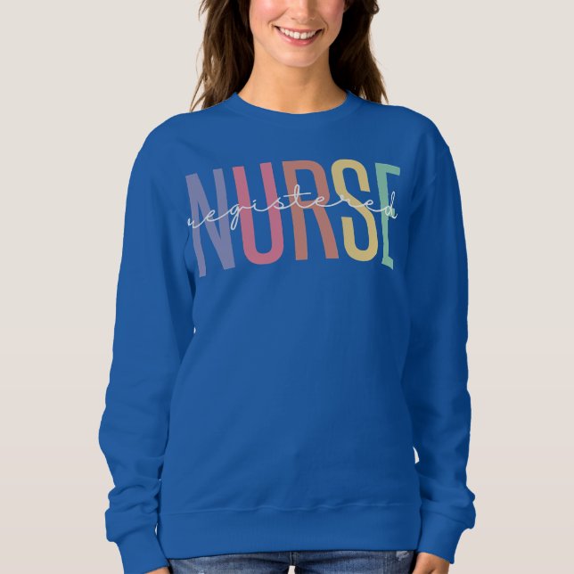 Sweatshirt Infirmière vintage inscrite  (Devant)