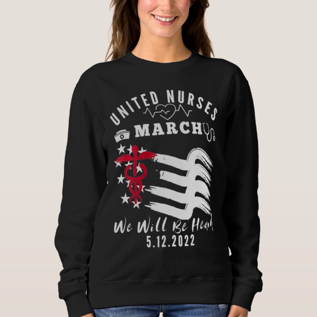 Sweatshirt Infirmières et infirmiers unis mars million Infirm (Devant)