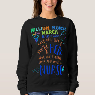 Sweatshirt Infirmières et infirmiers unis mars million Infirm