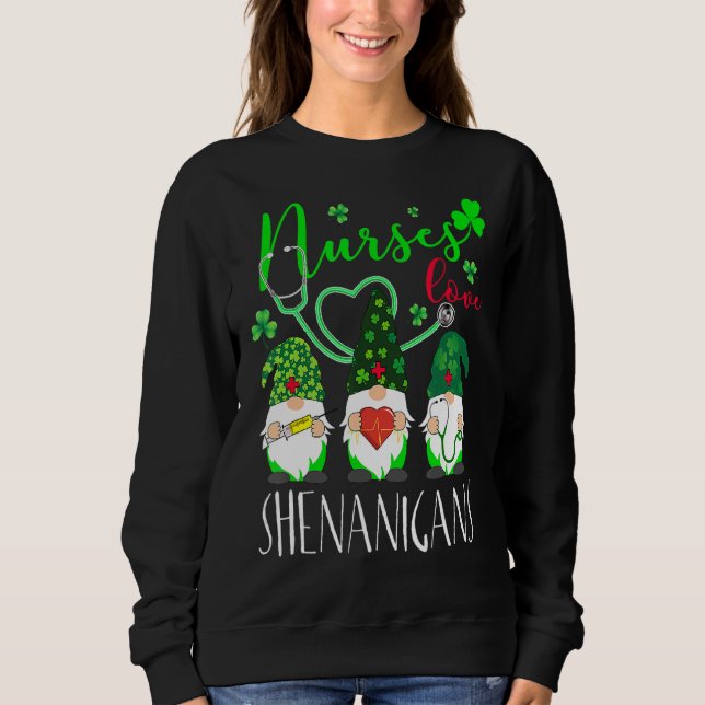 Sweatshirt Infirmières Love Shenanigans Funny Gnomes Infirmiè (Devant)