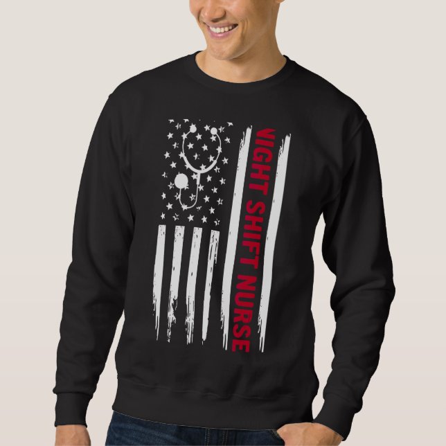 Sweatshirt Infirmières Nuit Shift Infirmière (Devant)