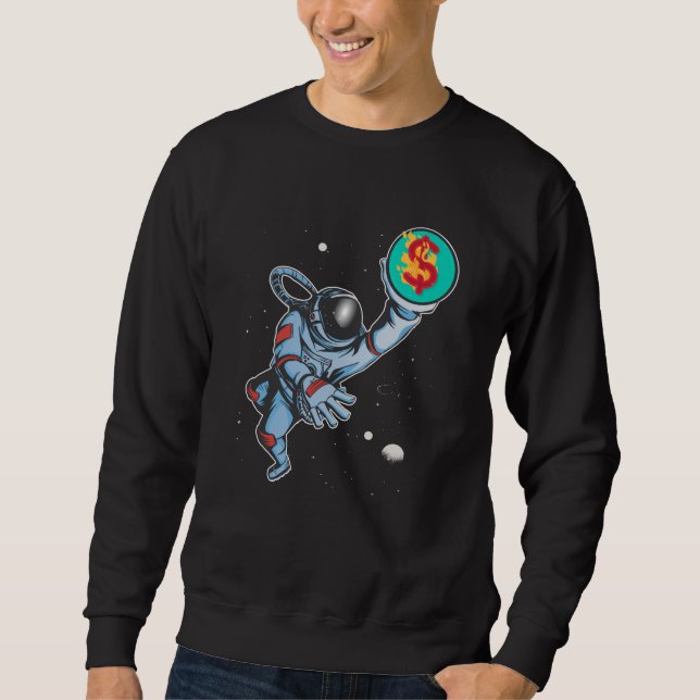 Sweatshirt Inflation pour l'astronaute lunaire (Devant)