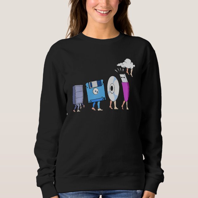 Sweatshirt Informatique Cloud Evolution Programmer Ingénieur  (Devant)