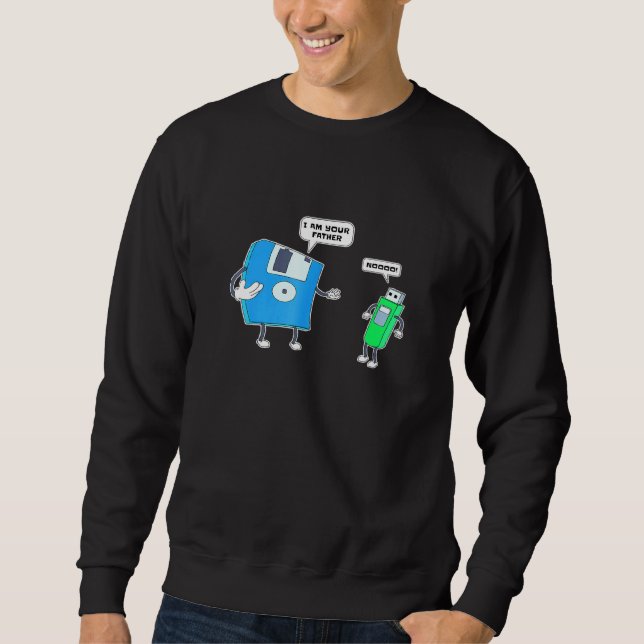 Sweatshirt Informatique I Père Son Disquette Disquette Engi (Devant)
