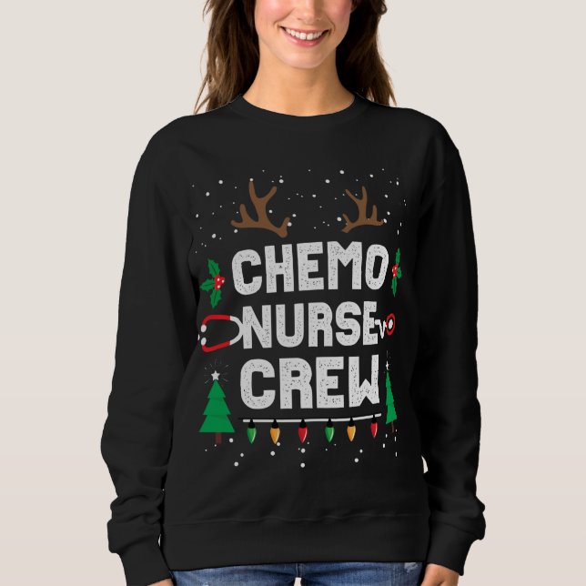 Sweatshirt Infusion Chemo Infusion Nurse mignon Gnomes de Noë (Devant)