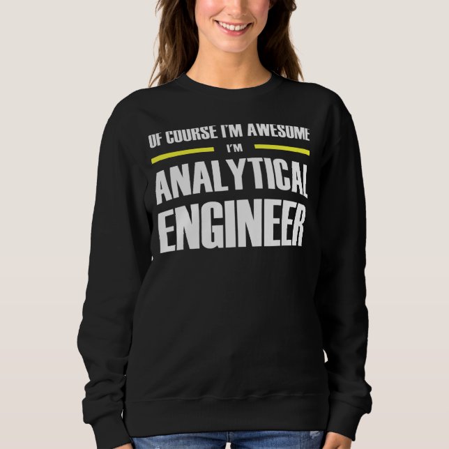 Sweatshirt Ingénieur analytique génial (Devant)