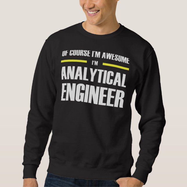 Sweatshirt Ingénieur analytique génial (Devant)