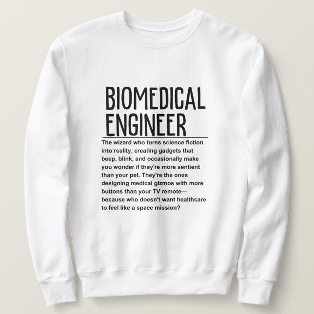 Sweatshirt Ingénieur biomédical (Design devant)