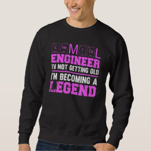 Sweatshirt Ingénieur chimiste Je ne vieillis pas Je deviens