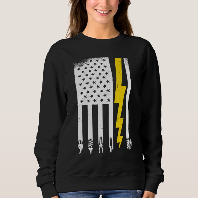 Sweatshirt Ingénieur de ligne électrique électricien _7 (Devant)