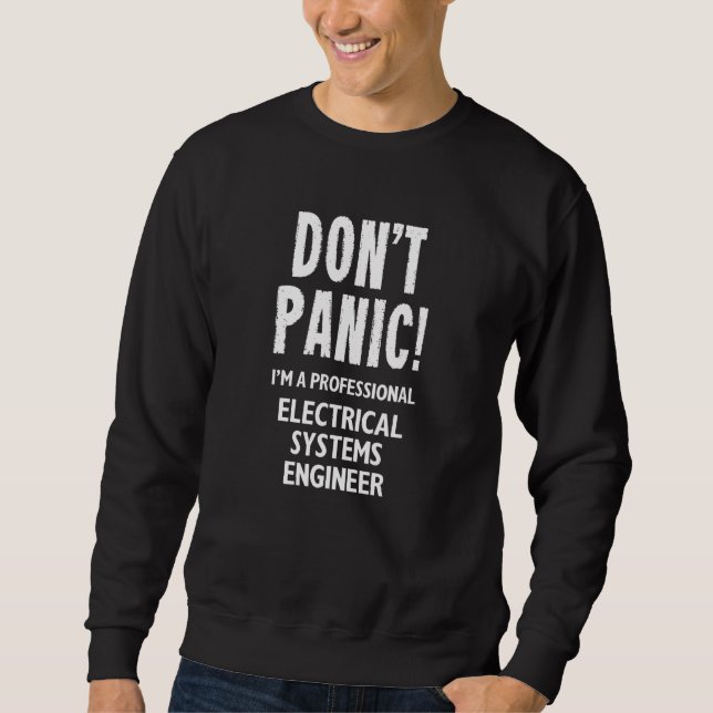 Sweatshirt Ingénieur des systèmes électriques (Devant)