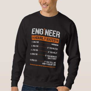 Sweatshirt Ingénieur Horaire Génie mécanique