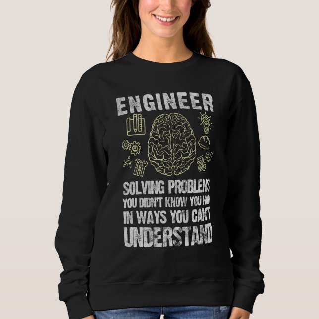 Sweatshirt Ingénieur logiciel de résolution de problème (Devant)