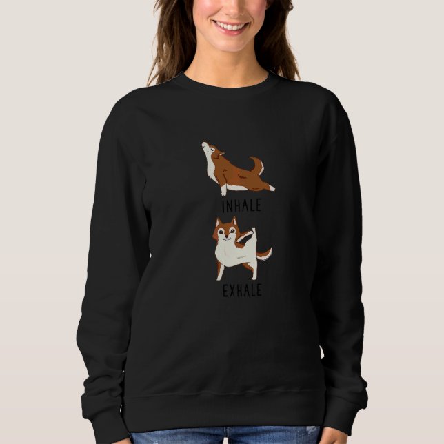 Sweatshirt Inhaler Exhaler Husky Sibérien  Huskies Cuivrés Ch (Devant)