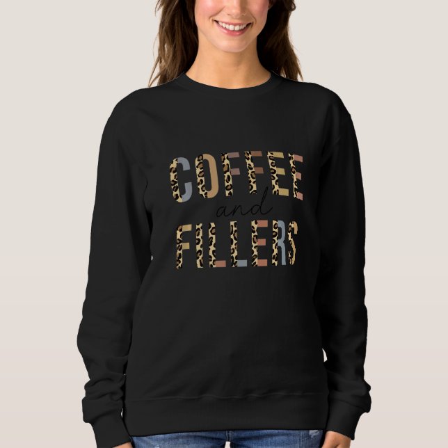 Sweatshirt Injecteur Infirmière Motif Leopard Café Et Fillers (Devant)