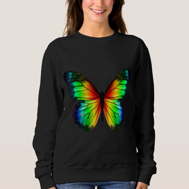 Sweatshirt Insectes et papillons colorés (Devant)