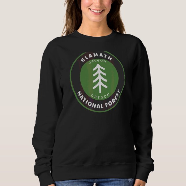 Sweatshirt Insigne D'Arbre Ou D'Oregon De La Forêt Nationale  (Devant)