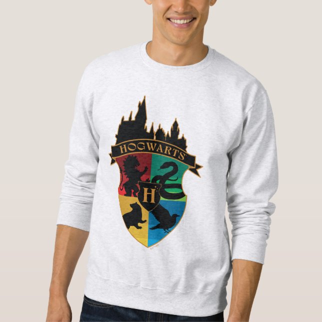 Sweatshirt Insigne de fierté de la Maison du Château HOGWARTS (Devant)