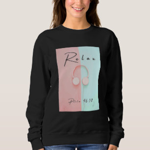Sweatshirt Inspiration Graphique Relax Confort à manches cour