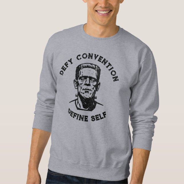 Sweatshirt Inspirational Vintage Frankenstein Citation Graphi (Devant)