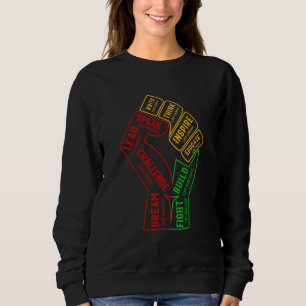 Sweatshirt Inspirer les leaders noirs Poing de puissance main