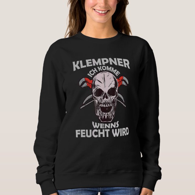 Sweatshirt Installateur de secours pour femmes Plumber Ich Ko (Devant)